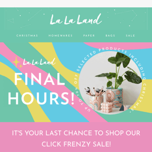 FINAL HOURS ⏰ Up to 70% off La La Land Gifts, Christmas & MORE!