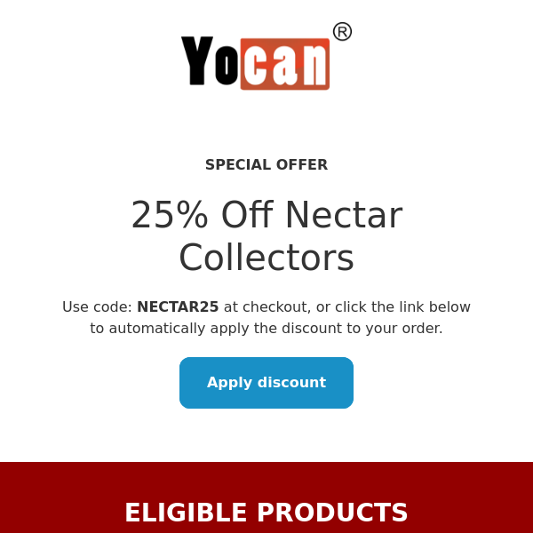 Spring is Here! 25% Off ALL Yocan Nectar Collectors!