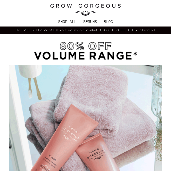 60% Off Volume Range ⚡