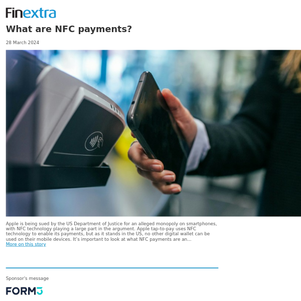 Finextra News Flash: What are NFC payments?