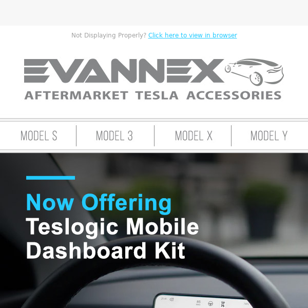 Now Offering Teslogic Mobile Dashboard Kit - EVANNEX Aftermarket