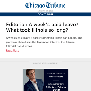 Editorial: A week’s paid leave? What took Illinois so long?