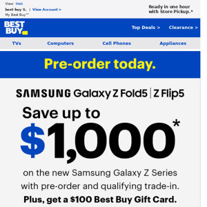 Pre-Order New Samsung Galaxy Z Series: Save up to $1,000.