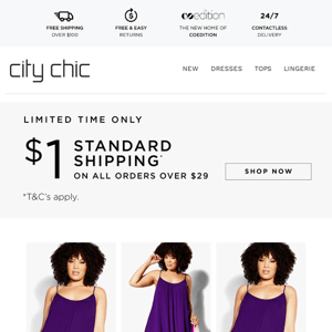 For Sunny Days: 70% Off* Selected Dresses + $1 Shipping* On All Orders $29+