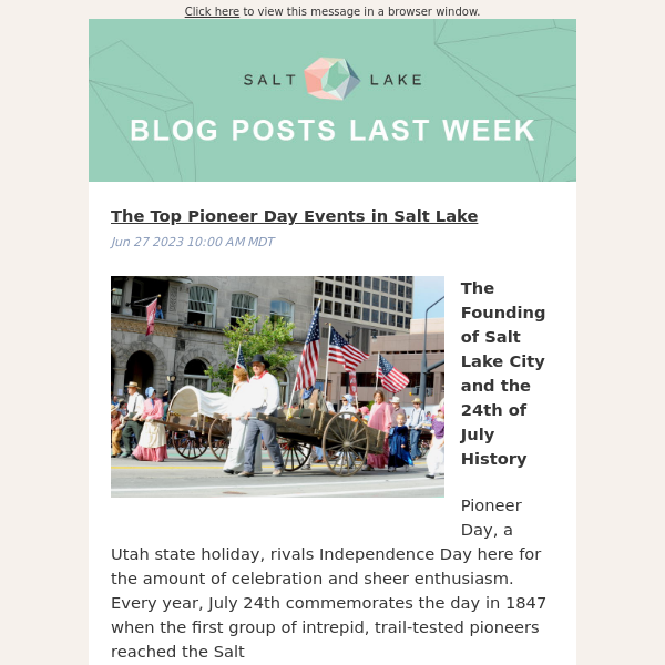 Check out the latest updates to the Salt Lake Scene