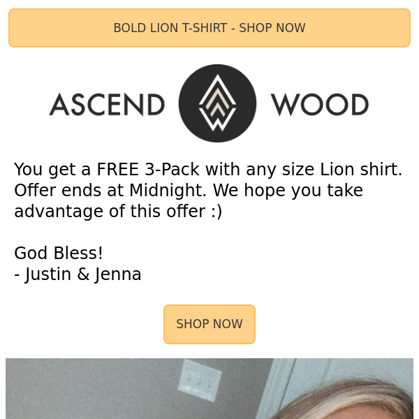 FREE 3-Pack with Lion T-Shirt! 🦁