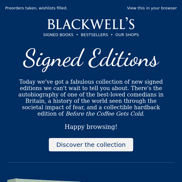 Signed Editions, coming soon…