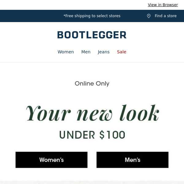 New looks for under $100