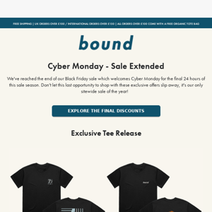 Cyber Monday - Sale Extended