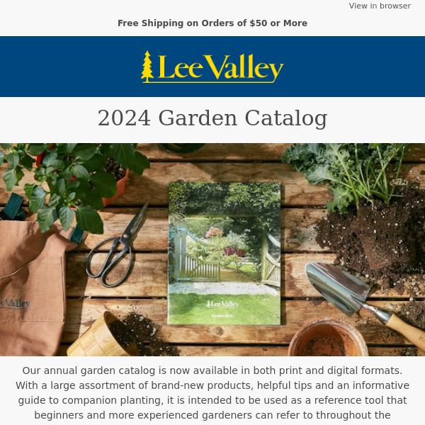 Our 2024 Garden Catalog is Here - Lee Valley Tools