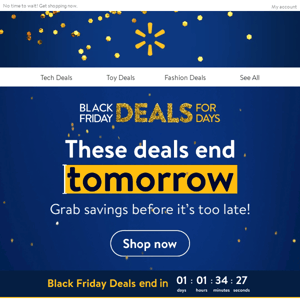 Black Friday deals end tomorrow 🗓