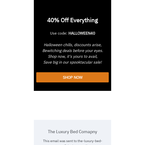 Happy 40% Halloween Sale 🎃  