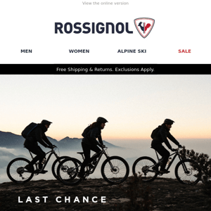 Last Chance for 30% off E-Bikes & MTB