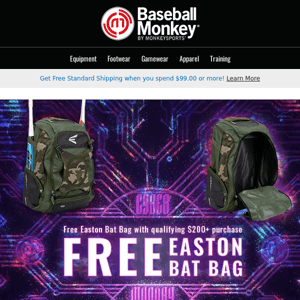 Time is running out for a FREE bat bag with qualifying $199+ purchase