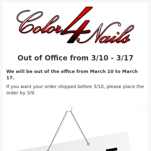 We are Out of the Office from 3/10 to 3/17!