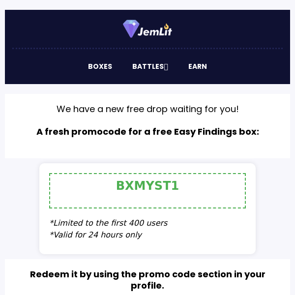 A new promocode for you! 👀