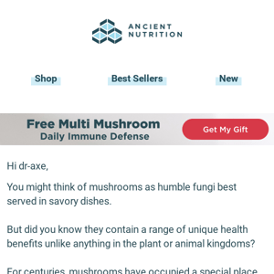 Get your free Multi Mushroom supplement!