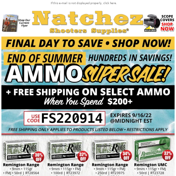 Final Day to Save Super Ammo Sale!