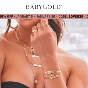 Personalized Jewelry: 20% OFF + Receive by V-Day