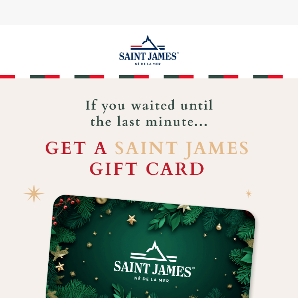 Gift cards for last-minute gifting!