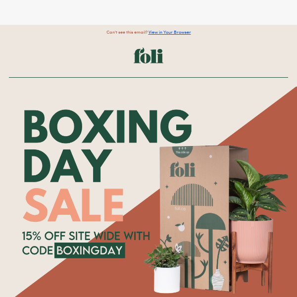 BOXING DAY SALE IS HERE