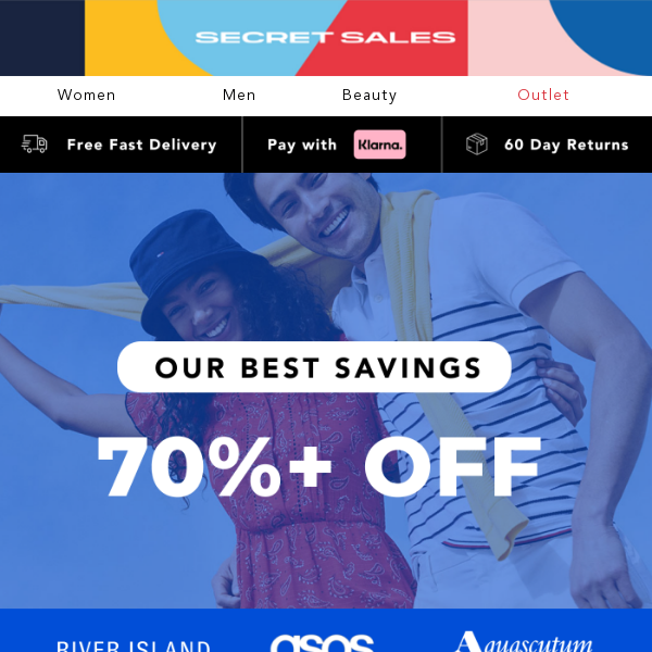 Looking for OUTLET prices? Shop 70%+ OFF River Island, ASOS & more.