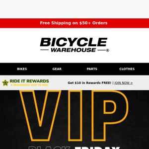 Bicycle Warehouse, for VIP's eyes only 👀