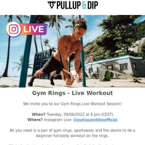 Join us: Gym Rings Live Workout📅