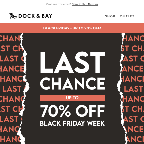 LAST CHANCE! Up to 70% off everything