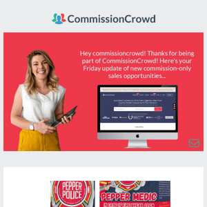 💰  CommissionCrowd, Our Top Commission-Only Sales Opportunity Picks: Friday, March 24 2023 - Check them out now!