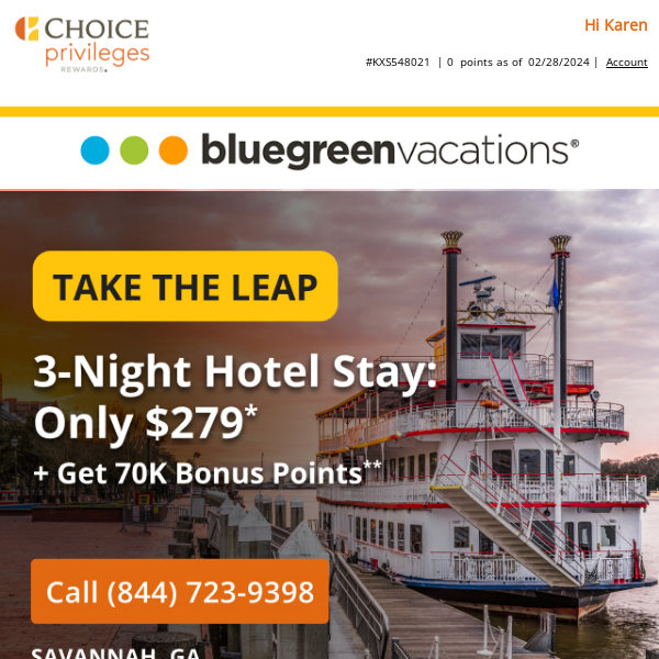 Take the Leap! 👀 3-Night Vacay + 70K Bonus Points for a Limited Time