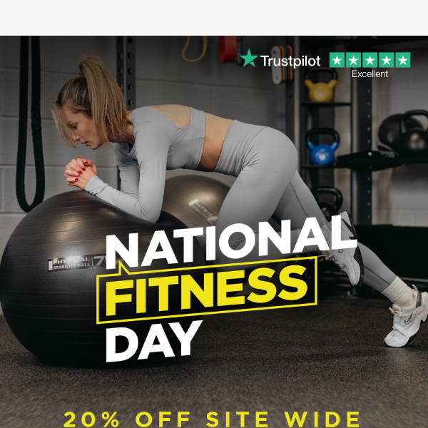 National Fitness day is tomorrow, prepare your basket today for 20% off tomorrow