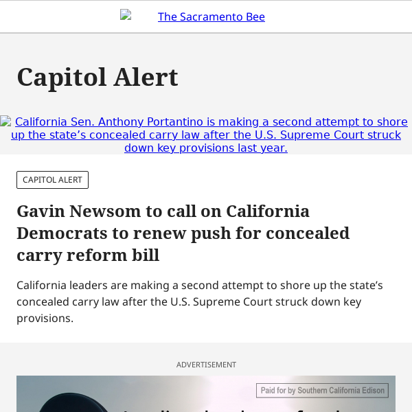 Gavin Newsom pushes for California concealed carry gun law