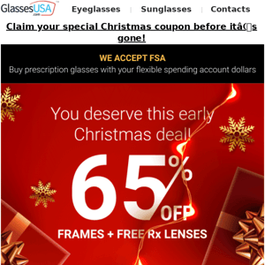 🎄 Early Christmas: Get 65% OFF frames!