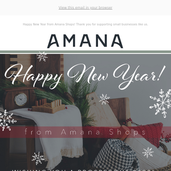 👏 A special Thanks from Amana Shops to start off this new year! 💛