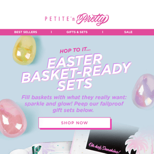 Fill Easter baskets with sparkly sets! 🐰✨