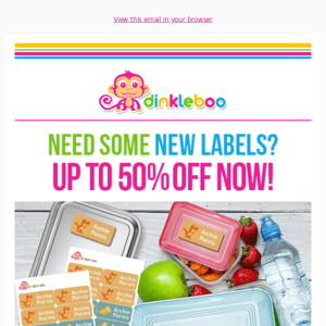 Up to 60% off personalized labels!