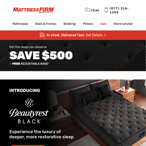 Now at Mattress Firm—the luxury of the Beautyrest Black® collection