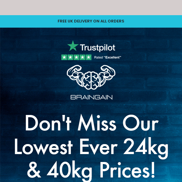 Don't Miss Our Lowest Ever 24kg & 40kg Prices!