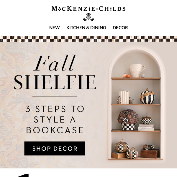 3 steps to style a bookcase ✔
