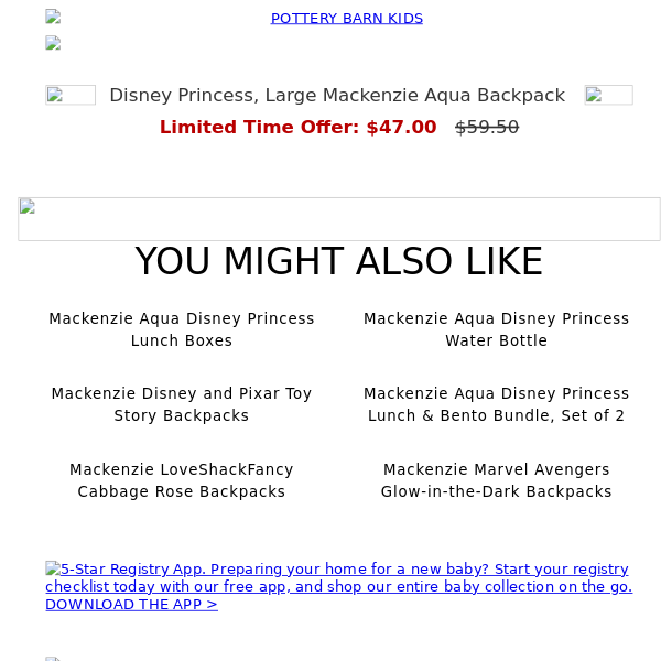 On Sale & Going Fast: Mackenzie Aqua Disney Princess Backpacks (+ Save up to 50%!)