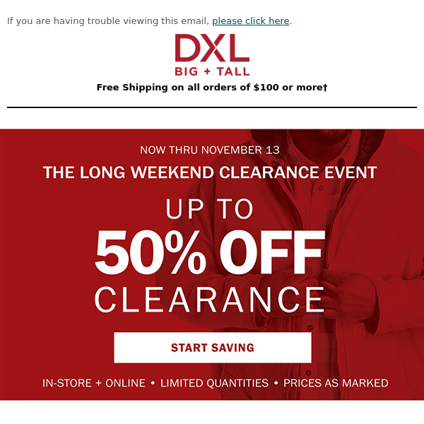 Up To 50% OFF Clearance ALL Weekend! Don't Miss These Deals!