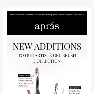 2 New Additions to the Artisté Gel Brush Collection is finally here! Get your Angle and Long Liner Brush now!