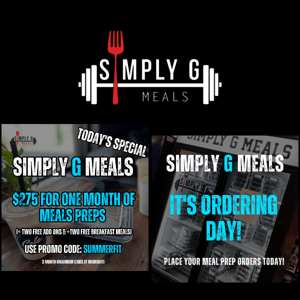 SPECIAL OFFER! SG MENU INSIDE! IT'S ORDERING DAY!