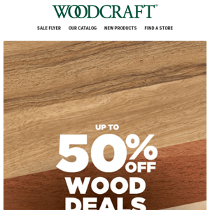 Shop April Wood Deals—Save Up to 50% 