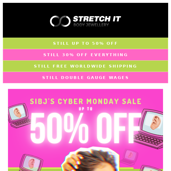 🖥️ SIBJ: Up To 50% OFF Cyber Monday