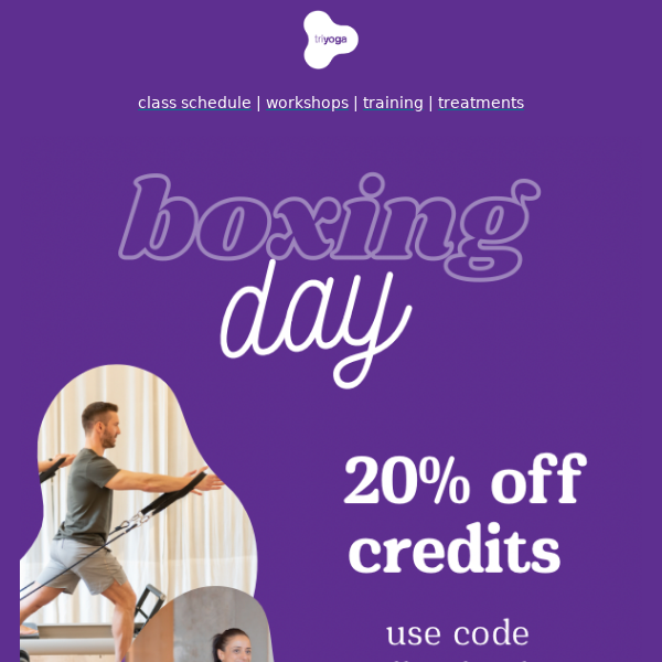 Triyoga, save 20% on credit packs with...