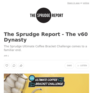 The Sprudge Report - The v60 Dynasty