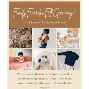 Family Favorites Fall Giveaway! 🍂