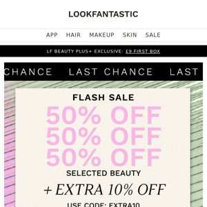 LAST CHANCE ⚠️ 50% Off + EXTRA 10%...